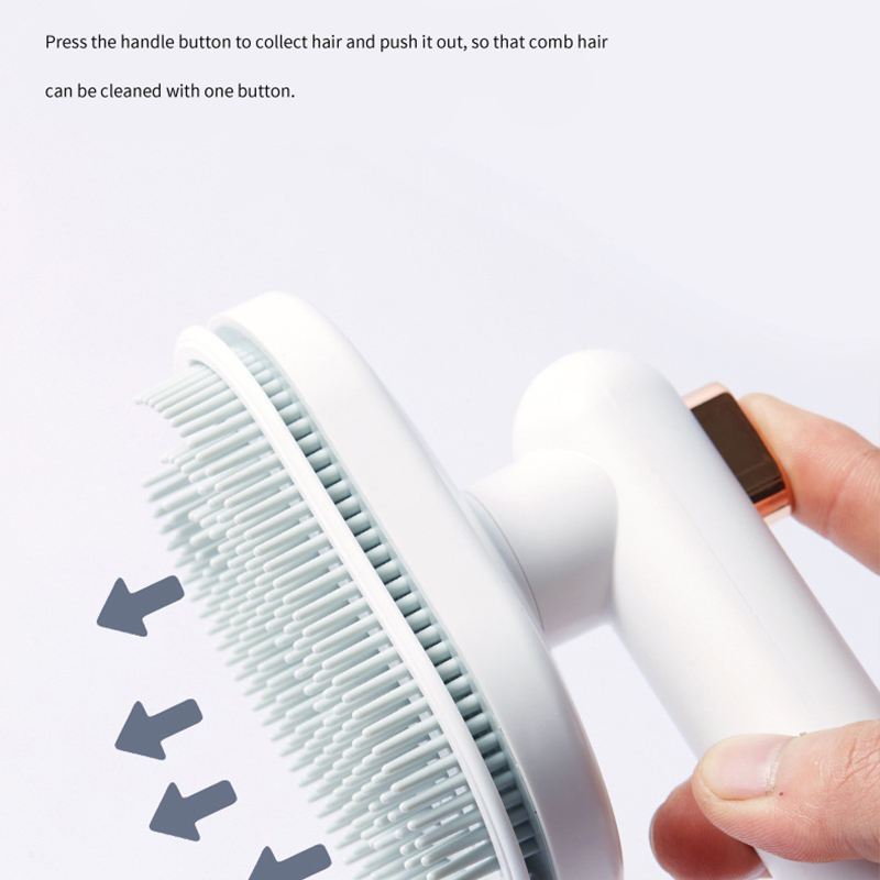 3-in-1 Steam Pet Grooming Brush – Self Cleaning Spray Comb