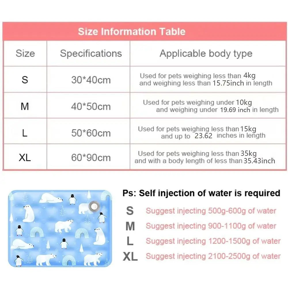 Water Proof Floor Mat Cool Pet Cooling Mat