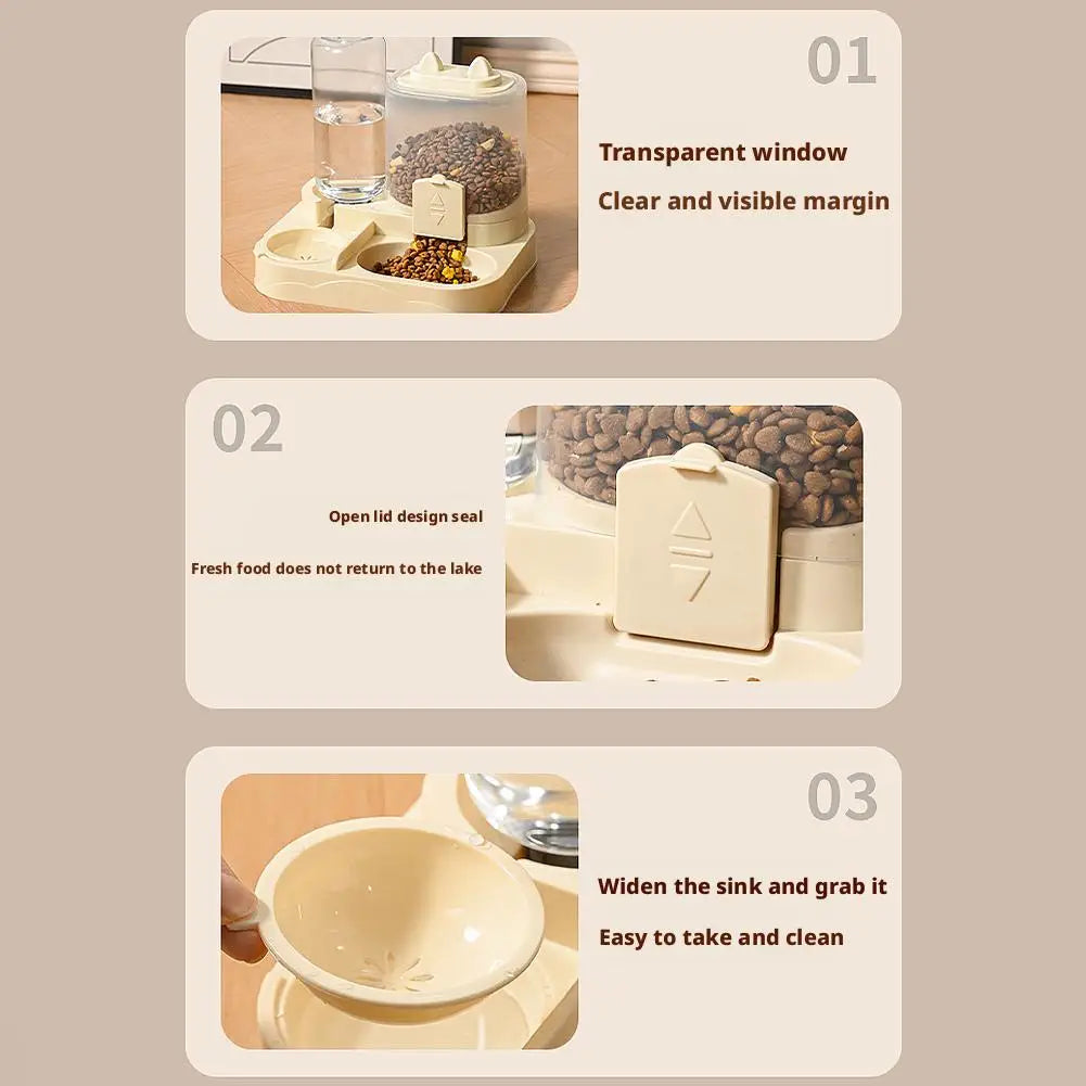 Automatic Pet Feeder And Waterer All-in-One