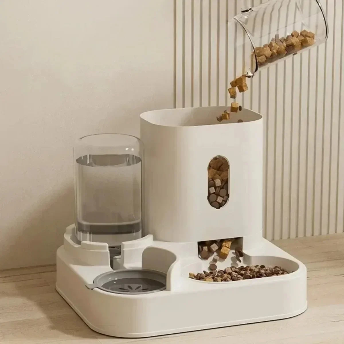 Whiskwag Auto Feeder Dog and Cat Food Bowl and Water Fountain