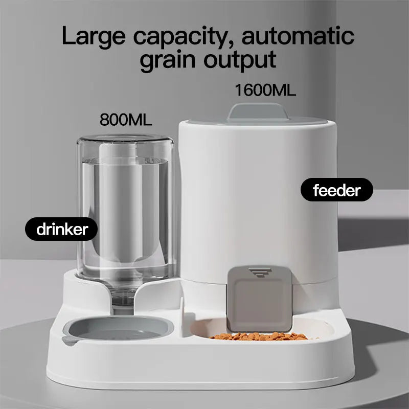 Whiskwag Auto Gravity-Fed Cat/Dog Water Dispenser & Feeder