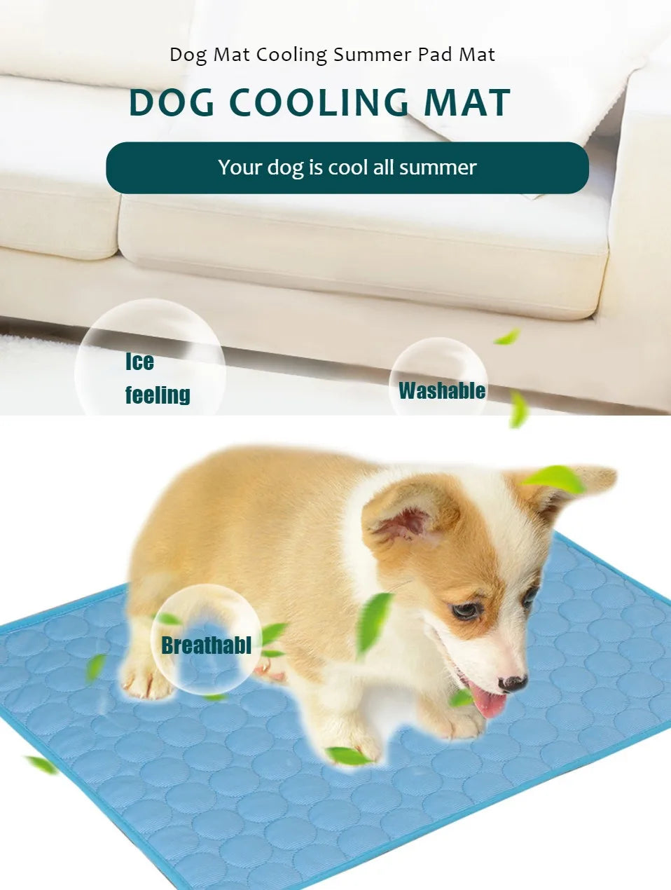 Dog Cooling Mat Summer Pet