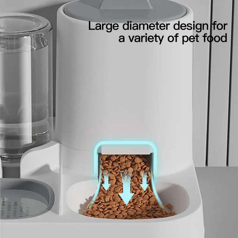 Whiskwag Auto Gravity-Fed Cat/Dog Water Dispenser & Feeder